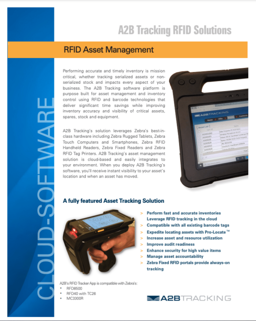 Commercial RFID Asset Tracking software brochure