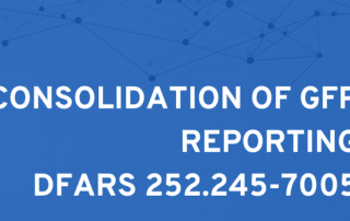 DFARS 252.245-7005 Consolidation of Reporting clause
